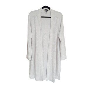 Eileen Fisher Cream Cardigan Sweater Open Front